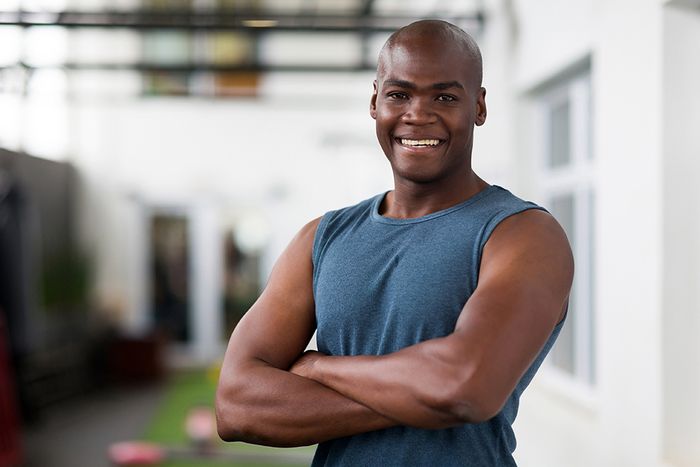 fit man smiling