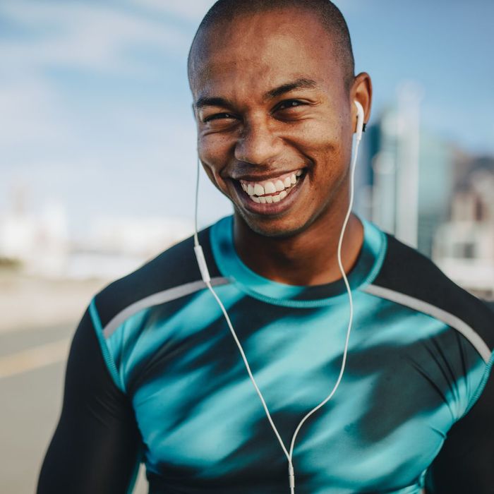 happy man during a run