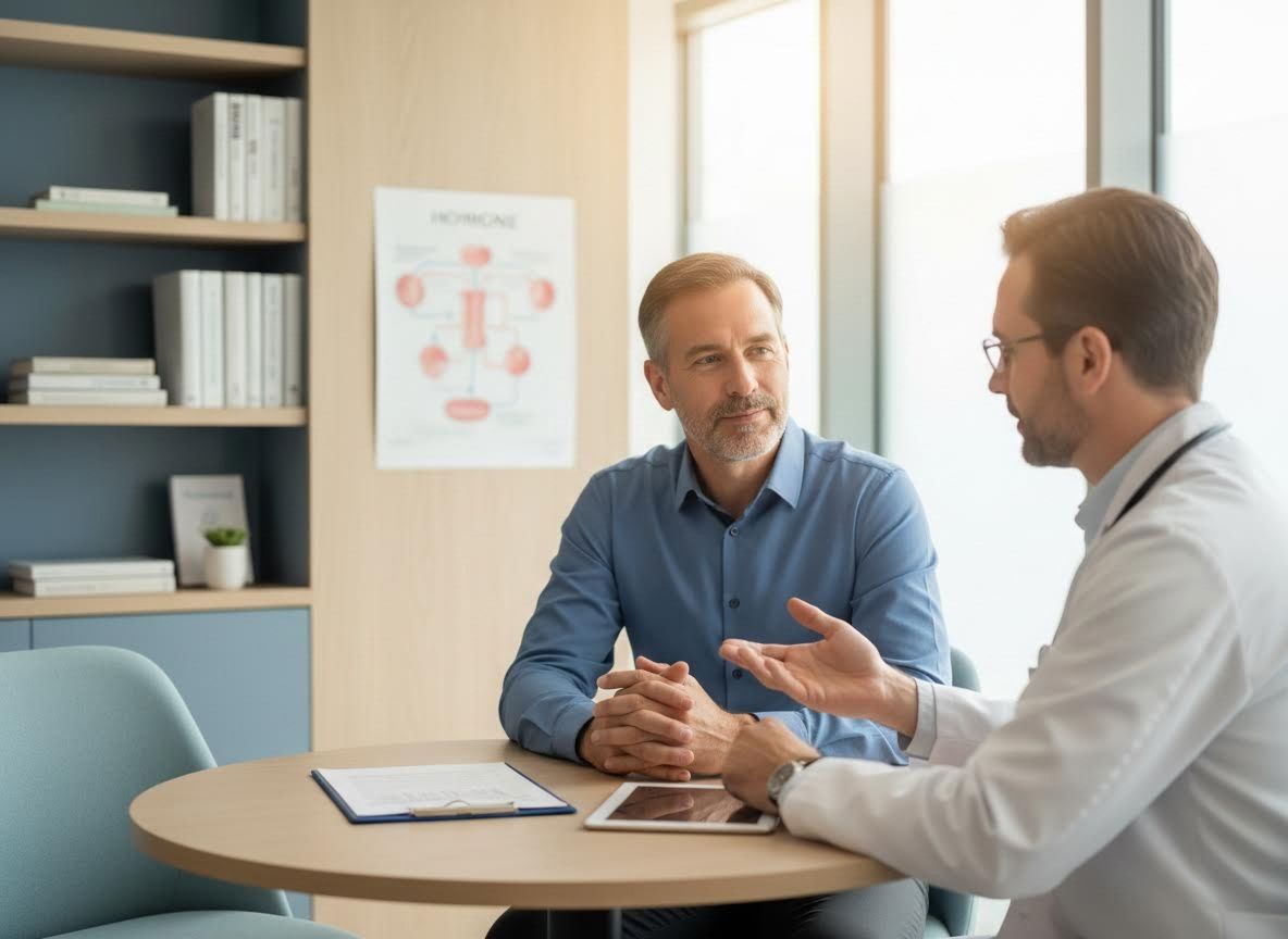 Doctor and male patient in consultation