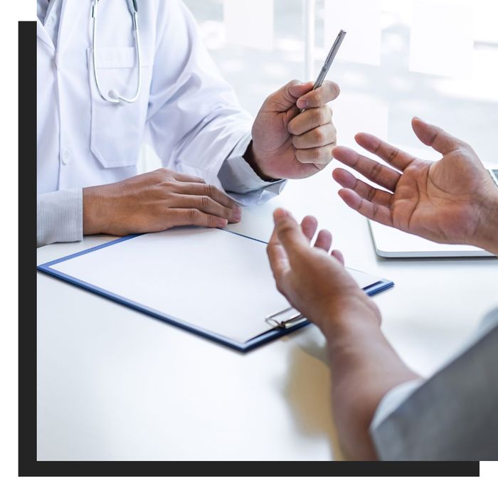 close up of hands during consultation