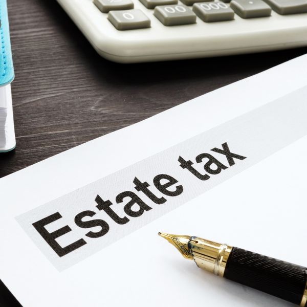 estate tax written on paper