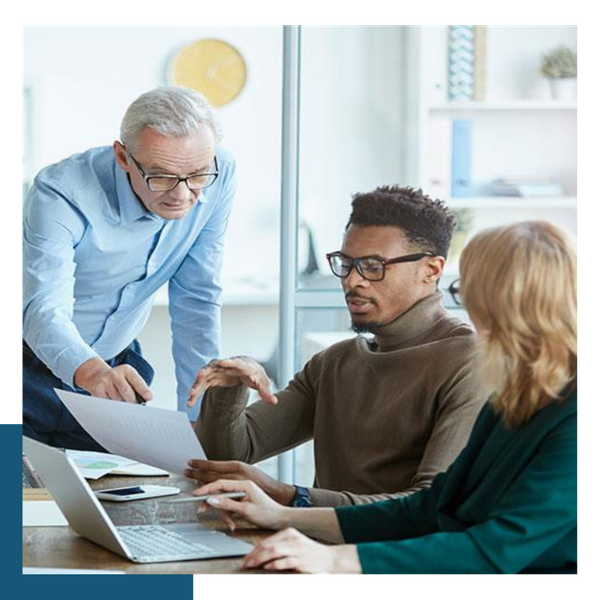 Discussing wealth management options Discussing wealth management options