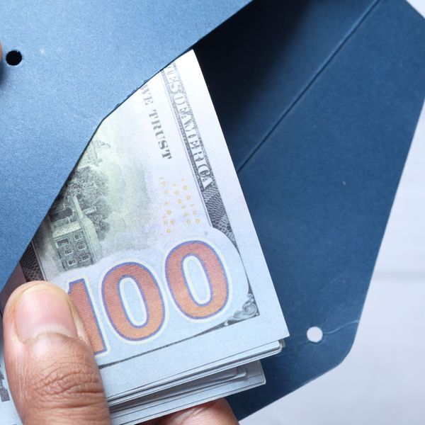 money in an envelope
