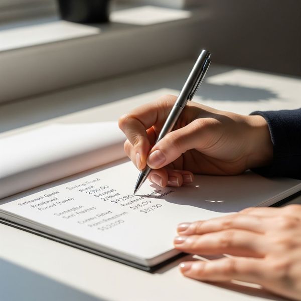 Writing goals down. Writing goals down.
