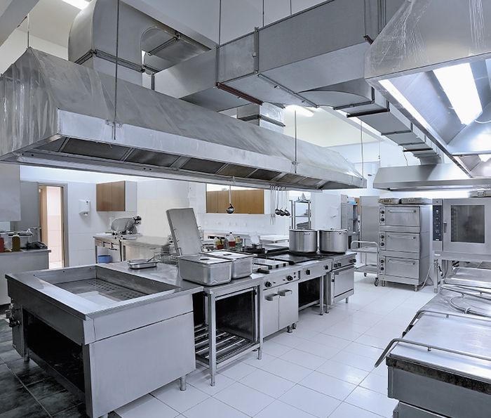 an industrial kitchen