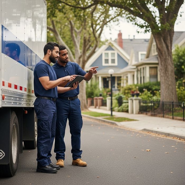 mover discussing a moving project