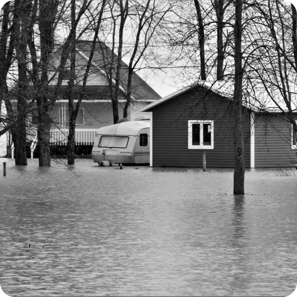 flooded home