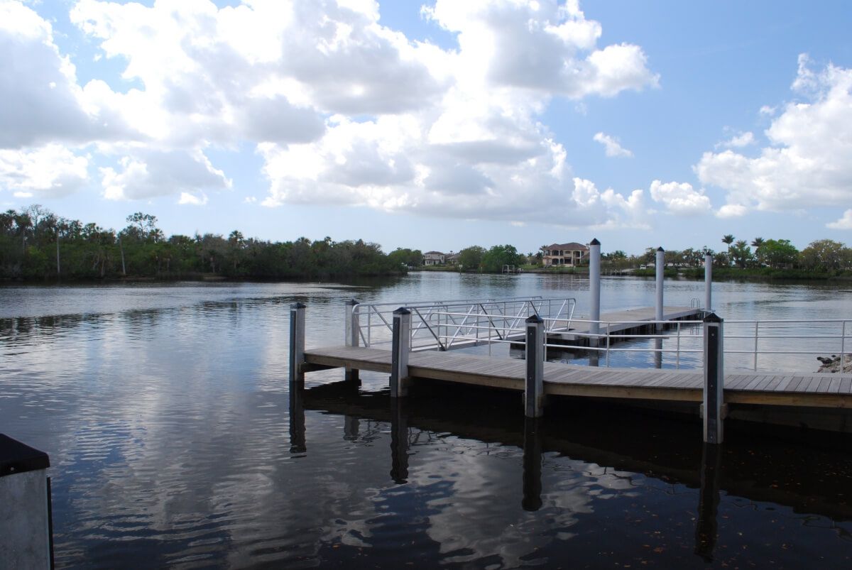 A Florida wooden dock.