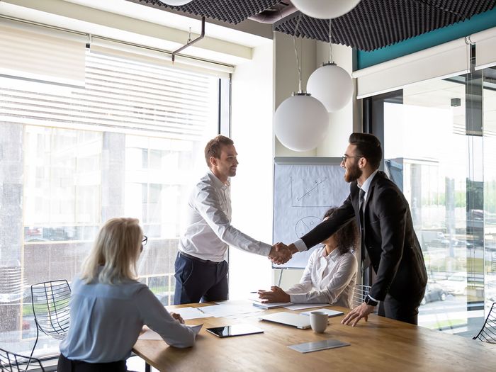  Image of an office meeting. 