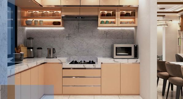 clean kitchen in a modern home. 