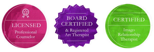 1: Licensed Professional Counselor 2: Board Certified & Registered Art Therapist 3: Certified Imago Relationship Therapist