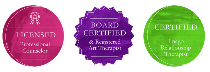 1: Licensed Professional Counselor 2: Board Certified & Registered Art Therapist 3: Certified Imago Relationship Therapist