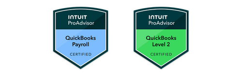 Intuit ProAdvisor, QuickBooks Payroll Certified, QuickBooks Level 2 Certified