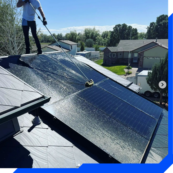washing rooftop solar panels