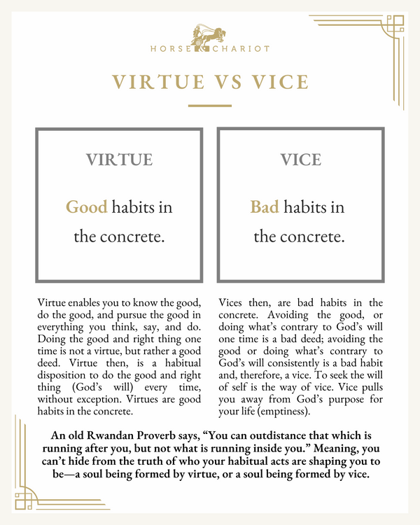 Virtue vs Vice — Teaching of Virtue by Horse & Chariot