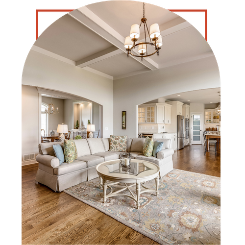 living space with new flooring