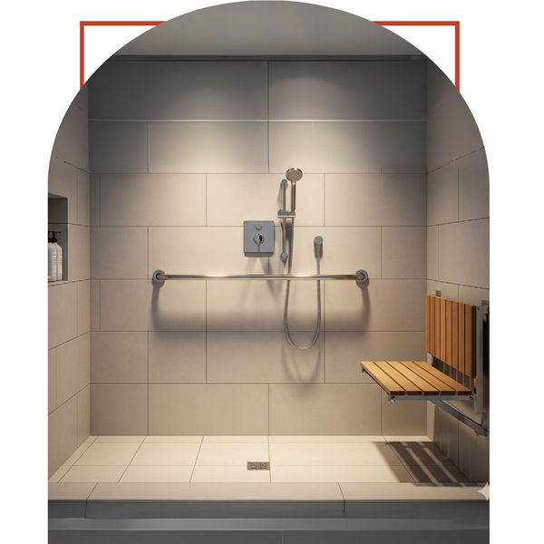 an extra large shower conversion