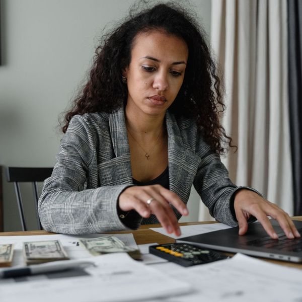 woman budgeting woman budgeting
