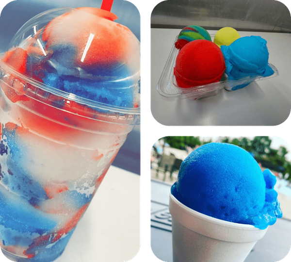 collage of Little Philly's Water Ice creations collage of Little Philly's Water Ice creations