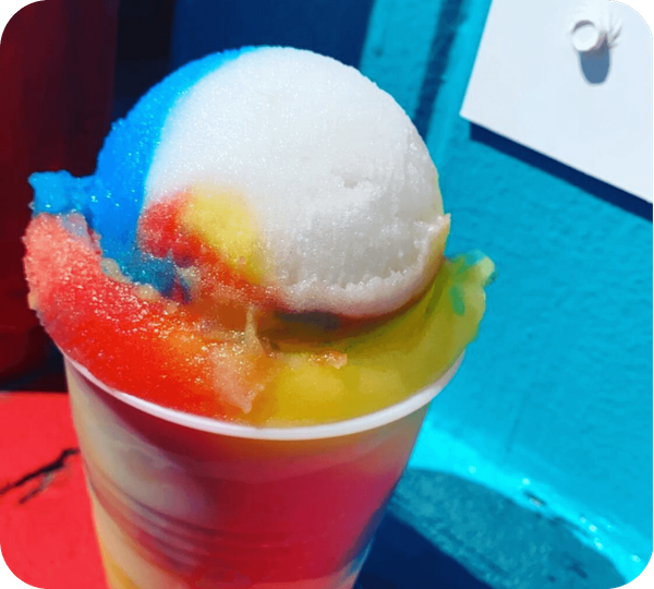 Colorful water ice