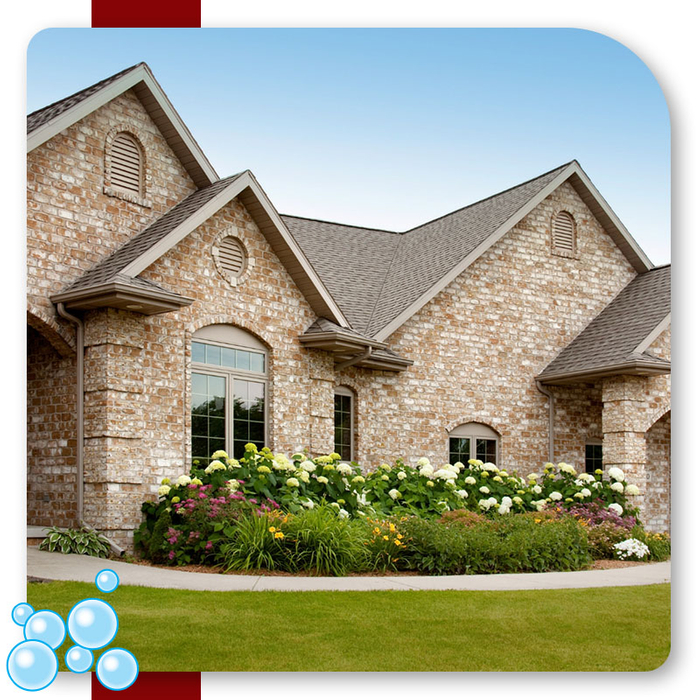 a nice house with a clean roof