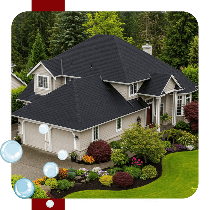 house with big, clean roof