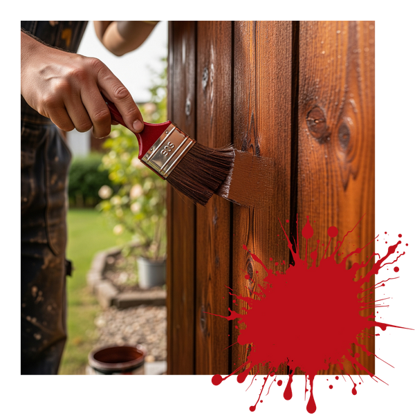 painting a fence