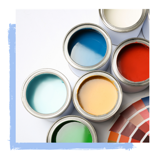 paint buckets. paint buckets.