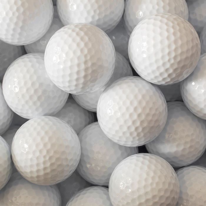 closeup of golf balls