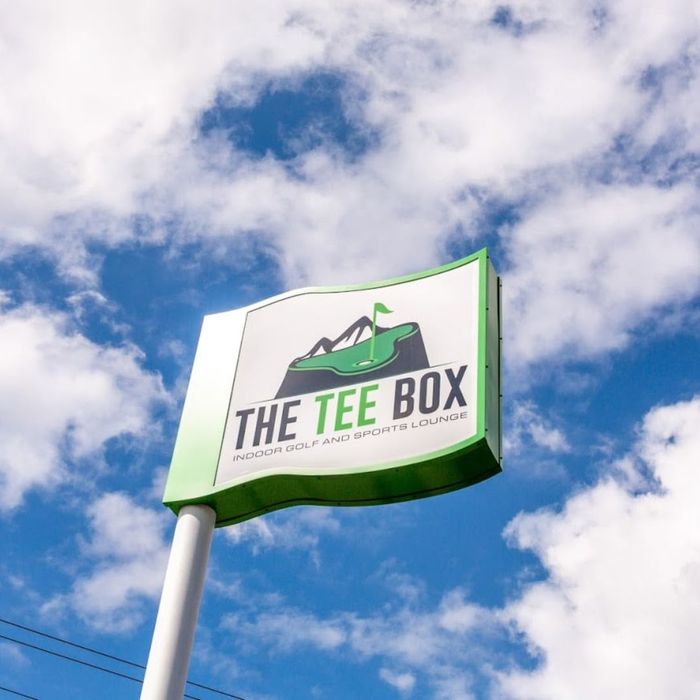 The Tee Box outdoor sign