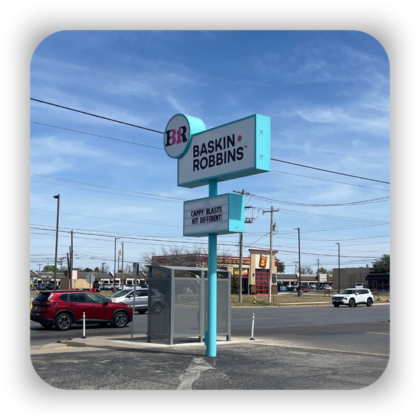 baskin robbins' sign