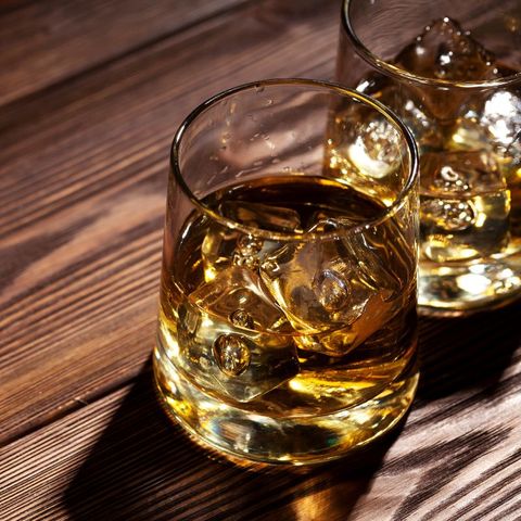 two glasses of bourbon, whisky