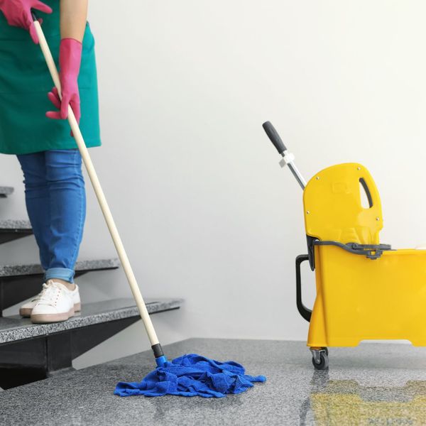 Mopping the floor