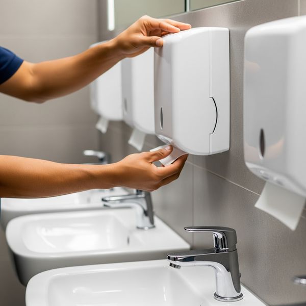 pulling out paper towels in bathroom pulling out paper towels in bathroom