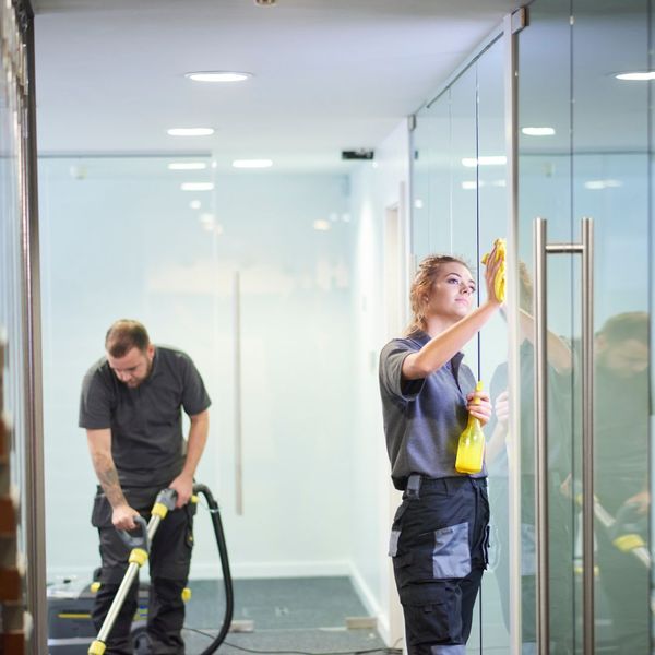 people cleaning