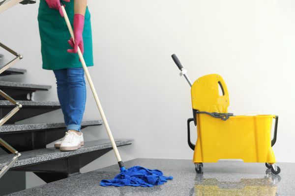 mopping floor