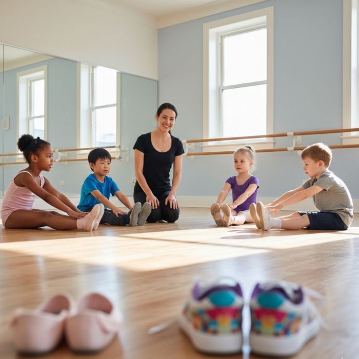 dancers stretching and warming up for dance class