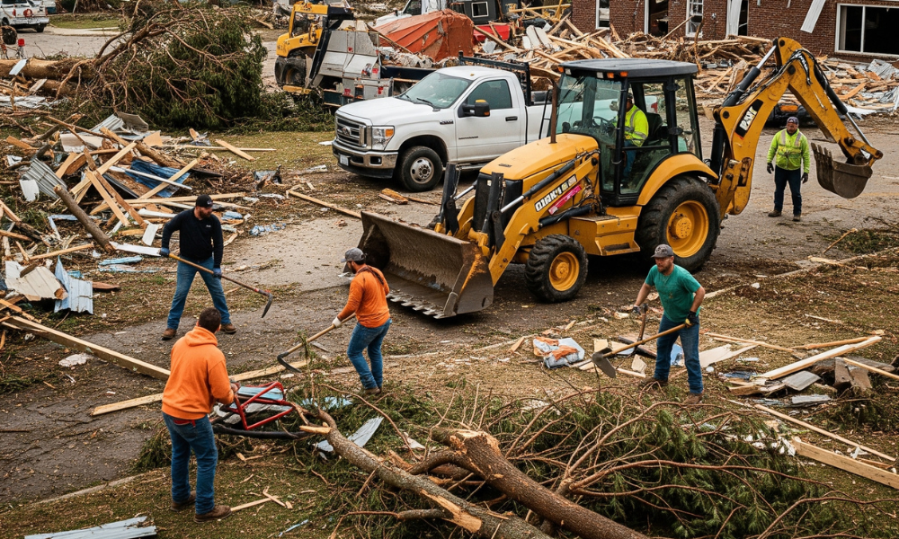 storm damage.
