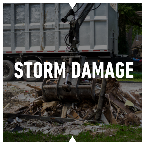 storm damage.