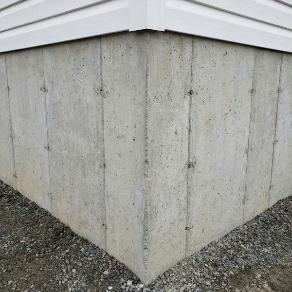 solid concrete foundation corner