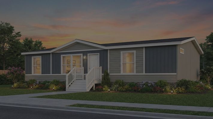 manufactured home sits on a permanent foundation