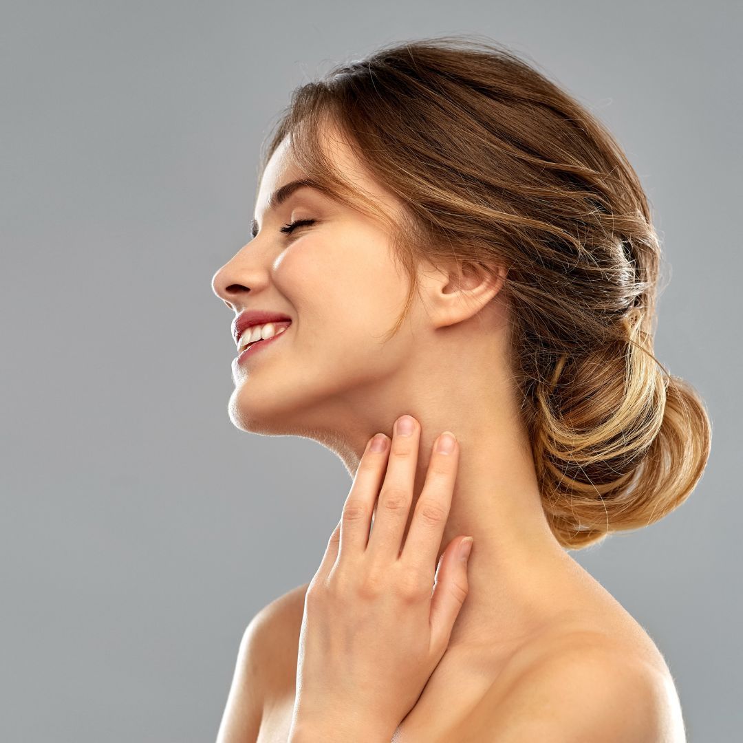 feeling smooth neck skin