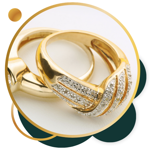 two gold rings 