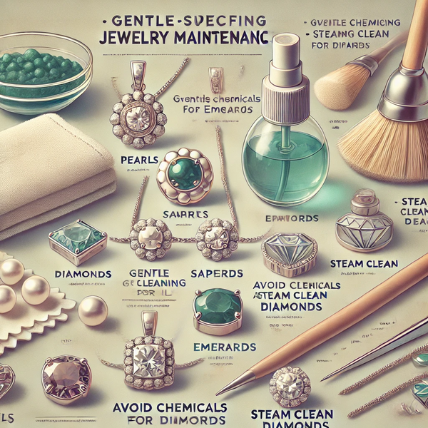 DALL·E 2025-01-06 19.36.16 - An informative and visually appealing image showcasing stone-specific jewelry maintenance. The image features a jewelry cleaning setup on a clean surf.png