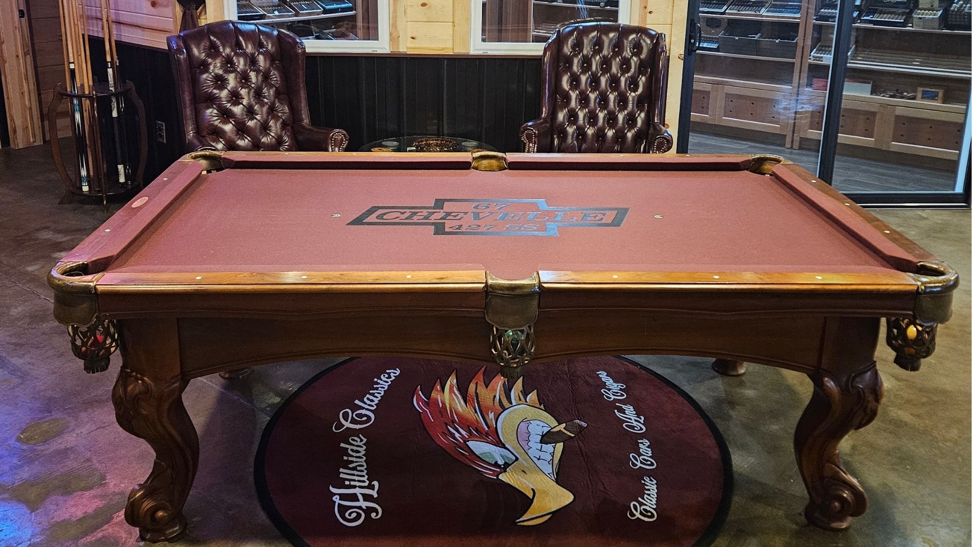 Pool table.