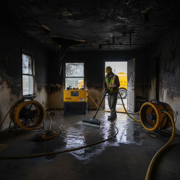 removing water in home post-fire 