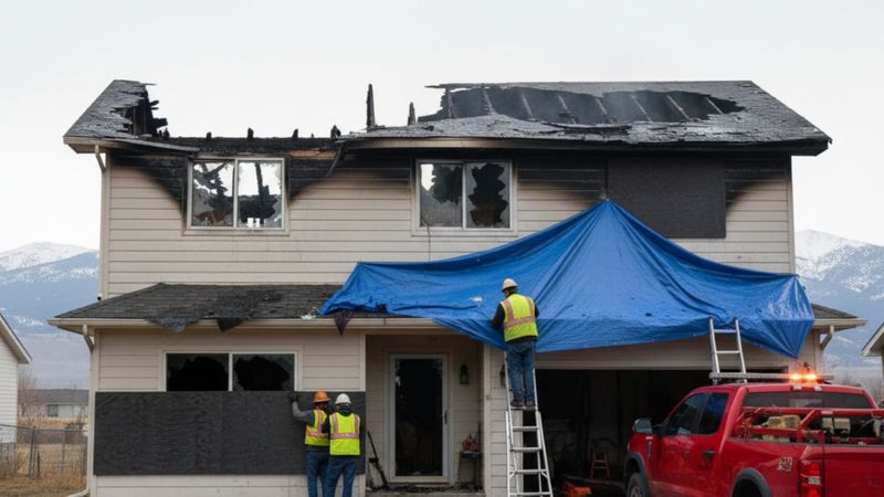 exterior of home after a house fire exterior of home after a house fire