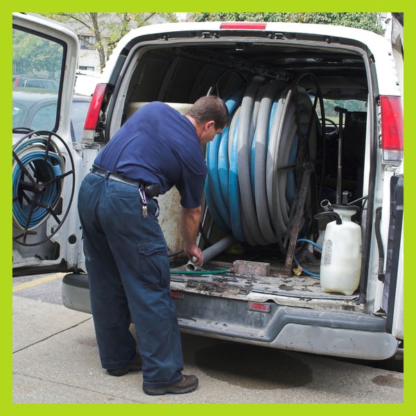 Mold removal equipment in a van