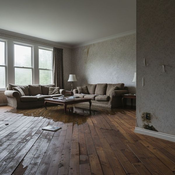 warped flooring from water damage 