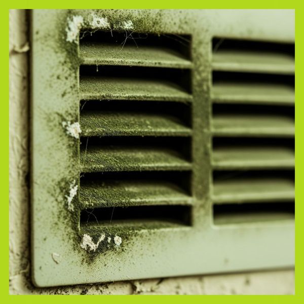 A close-up of a musty-smelling air vent A close-up of a musty-smelling air vent